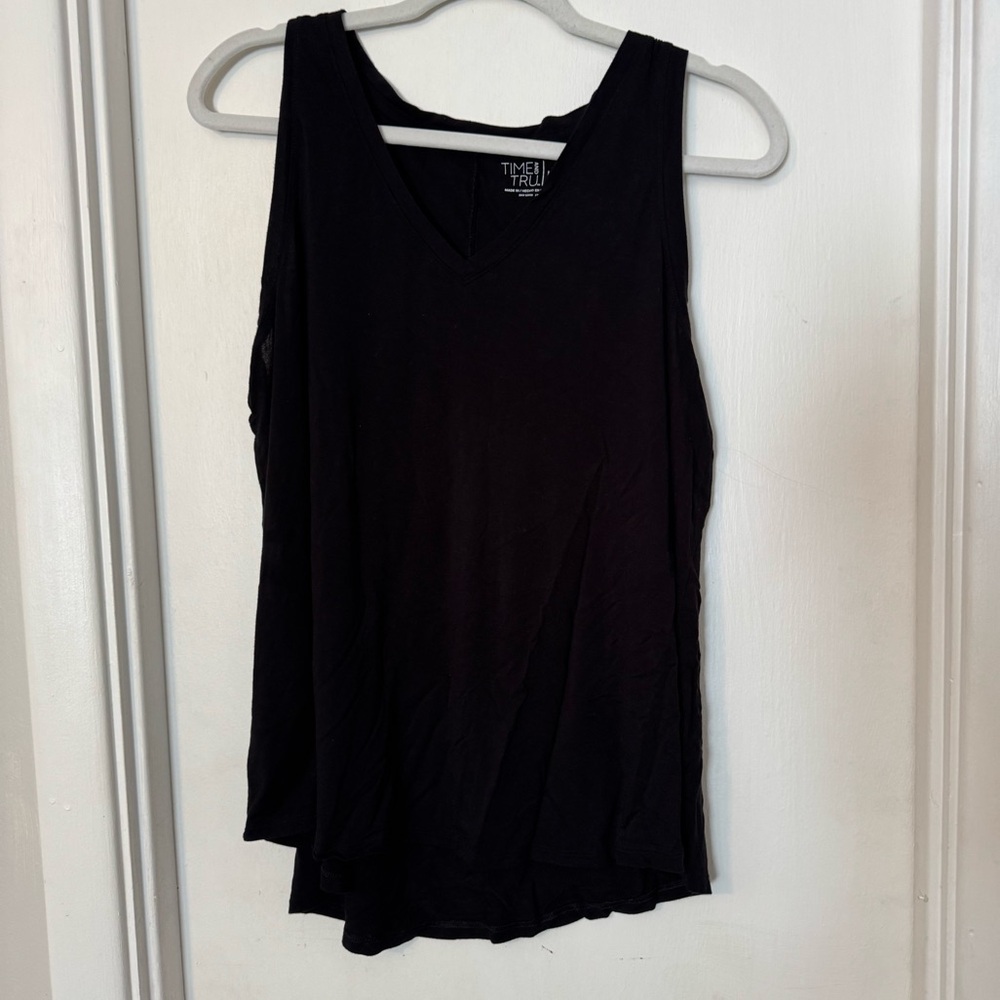 Time and Tru Black Tank Top size large